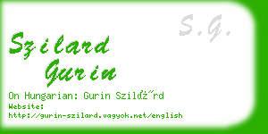 szilard gurin business card